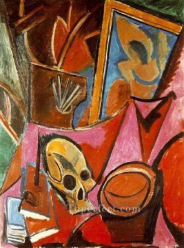 death life Painting - Composition with Death's Head 1908 Pablo Picasso